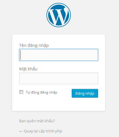 wordpress đăng nhập